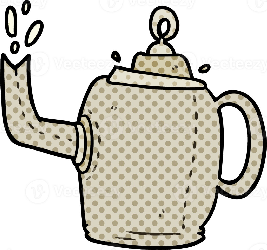 cartoon old metal kettle png