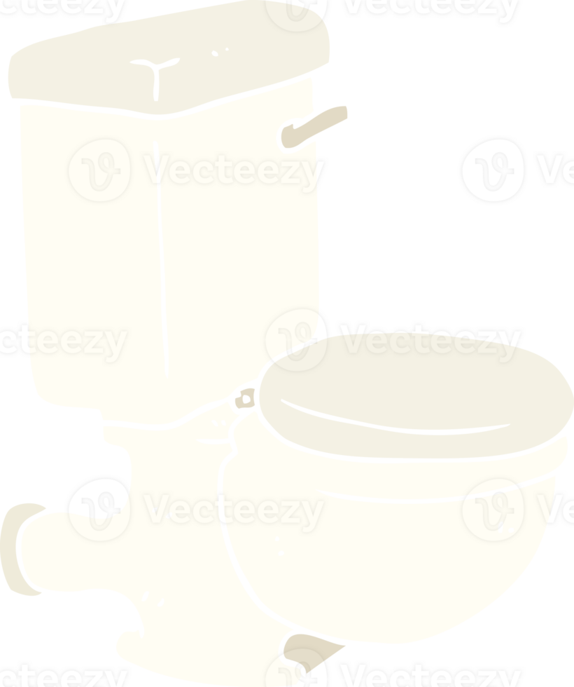 flat color illustration of toilet png