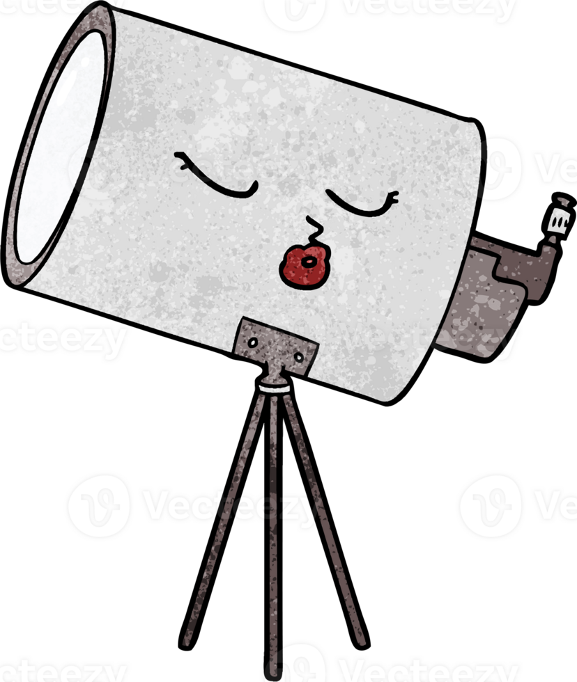 cartoon telescope with face png