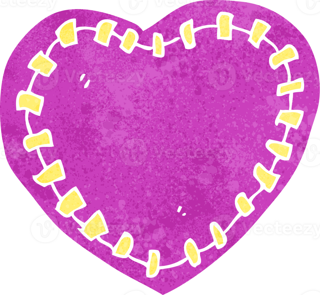 cartoon stitched heart png
