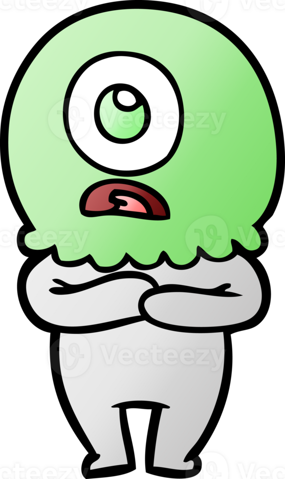 cartoon cyclops alien spaceman png