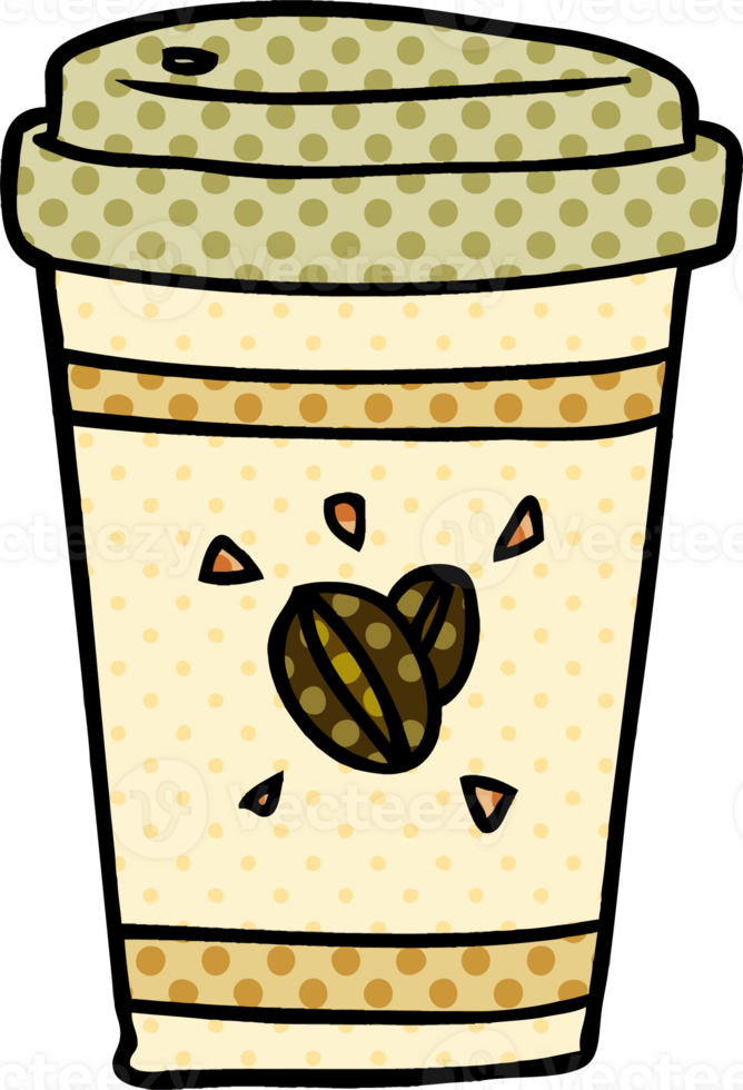 cartoon cup of takeout coffee png