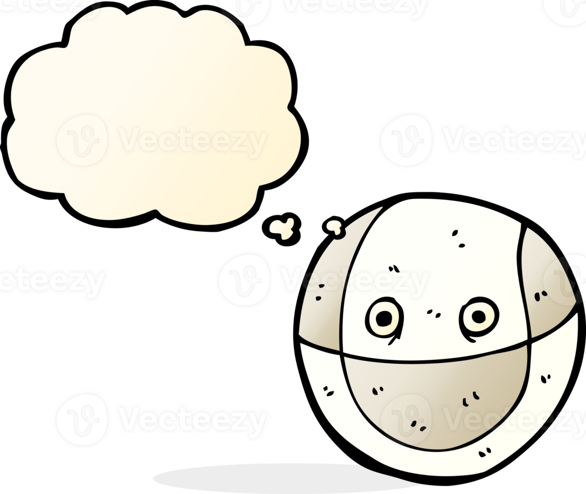cartoon ball with thought bubble png
