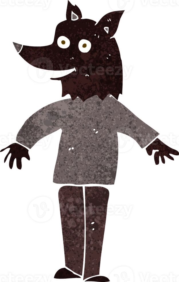 cartoon happy werewolf png