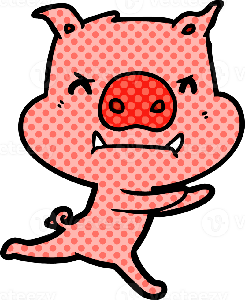 angry cartoon pig png