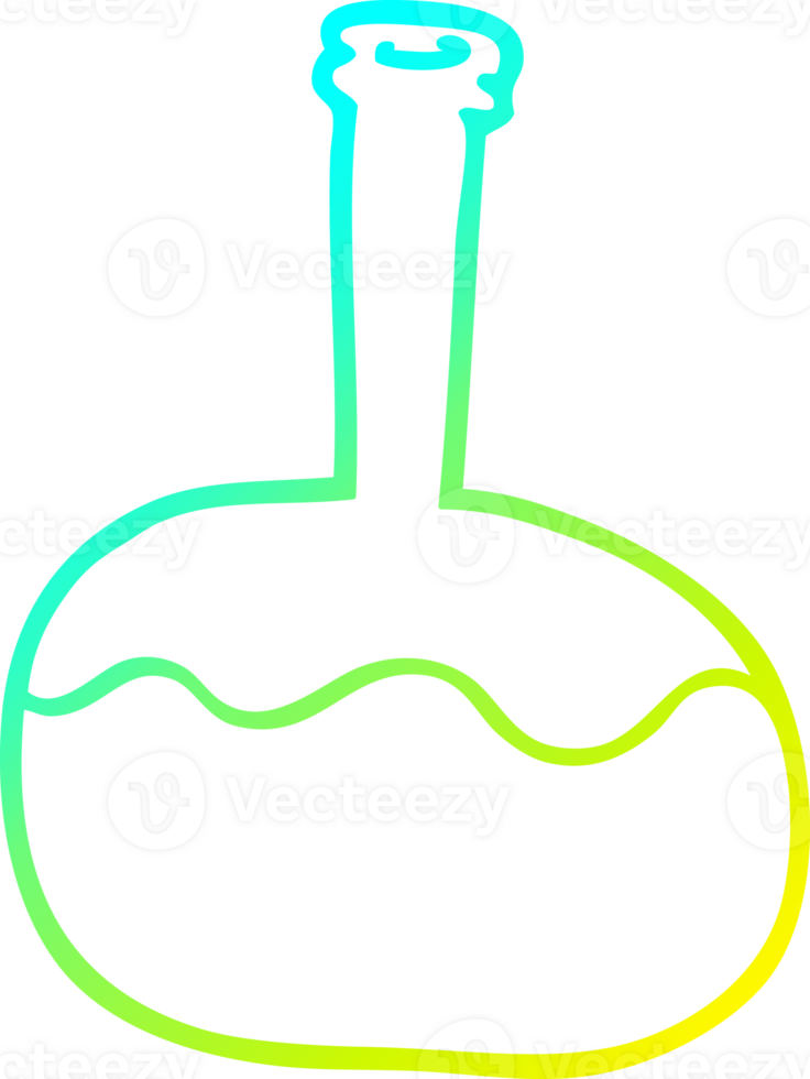 cold gradient line drawing of a cartoon experiment potions png