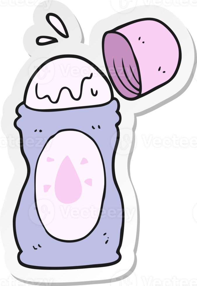 sticker of a cartoon roll on deodorant png
