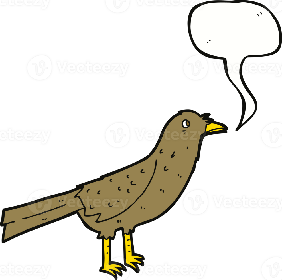 cartoon bird with speech bubble png