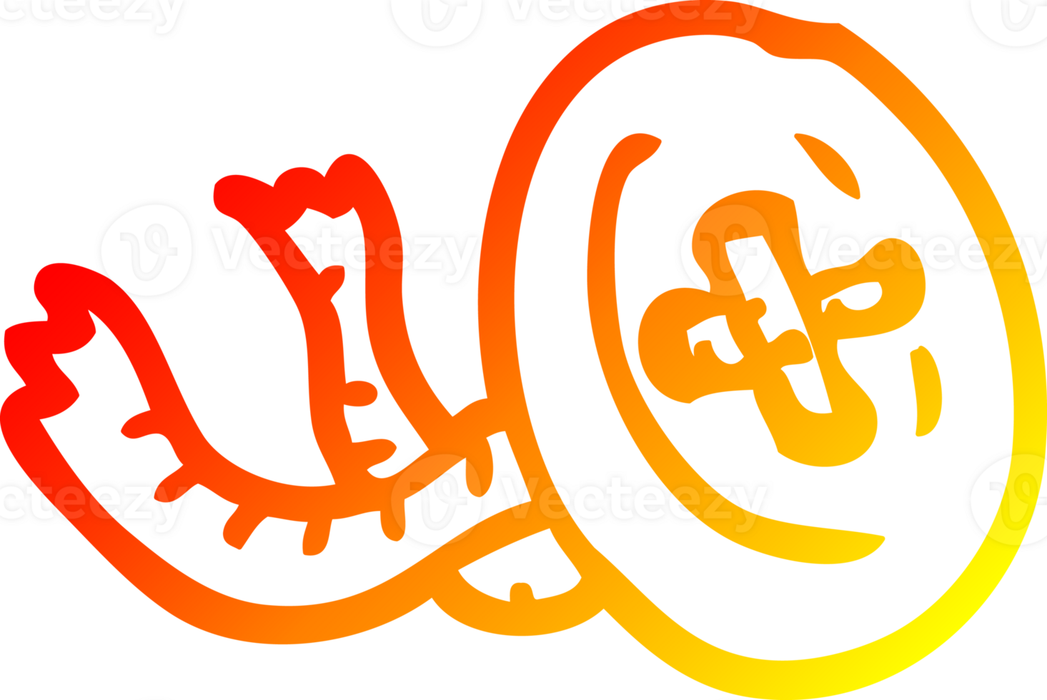 warm gradient line drawing of a cartoon button png