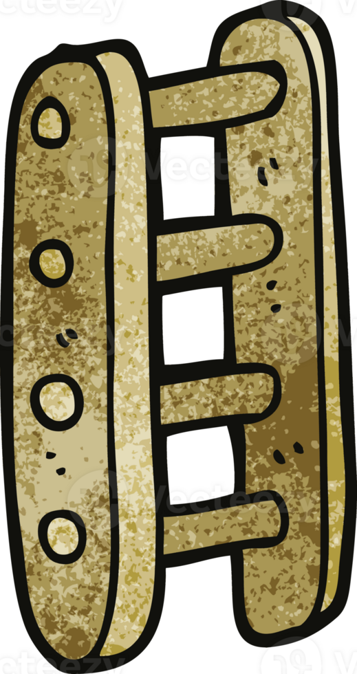 cartoon doodle tall ladder png
