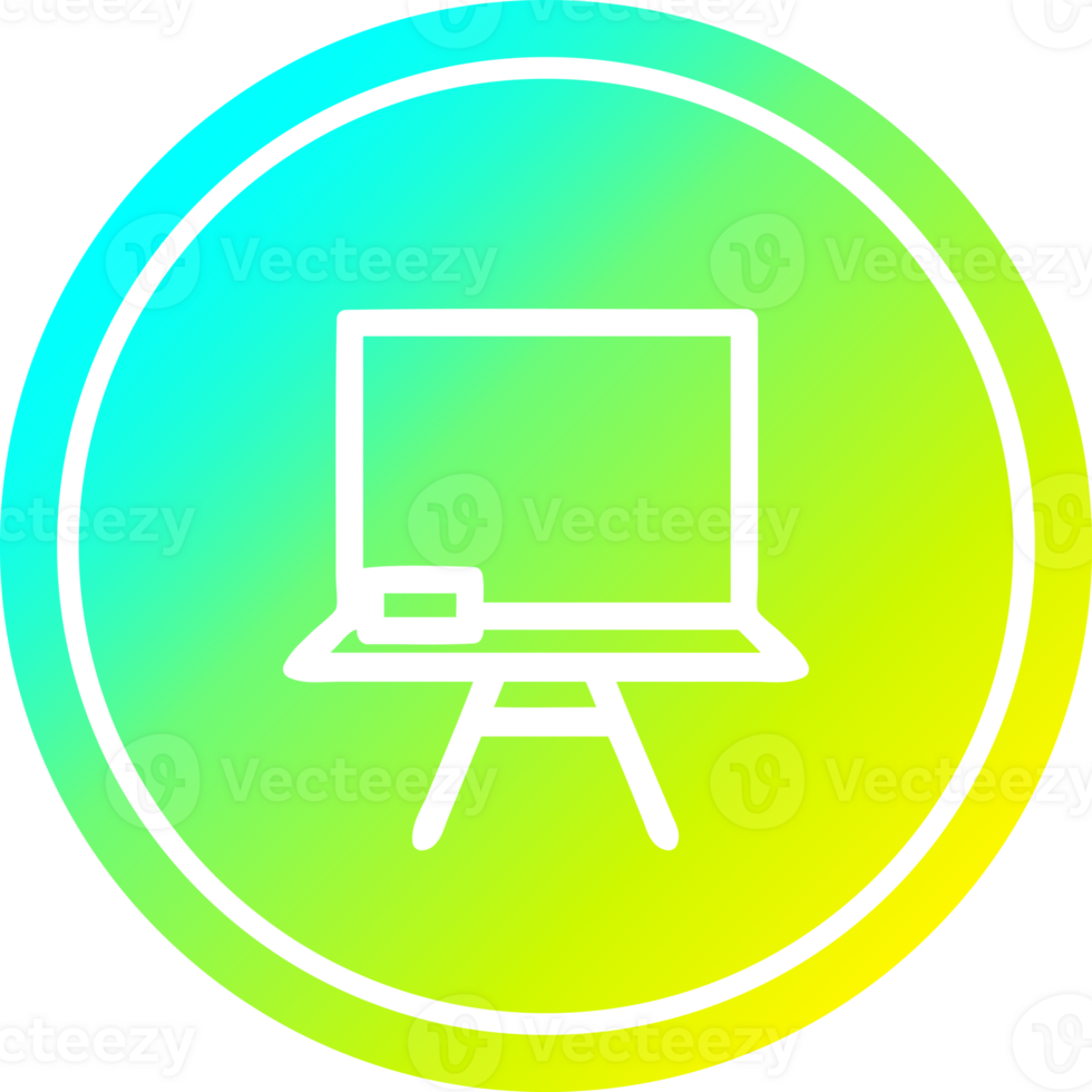 school blackboard circular icon with cool gradient finish png