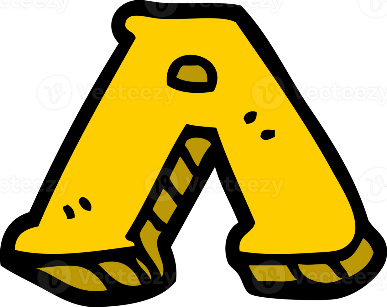 cartoon doodle letter a png