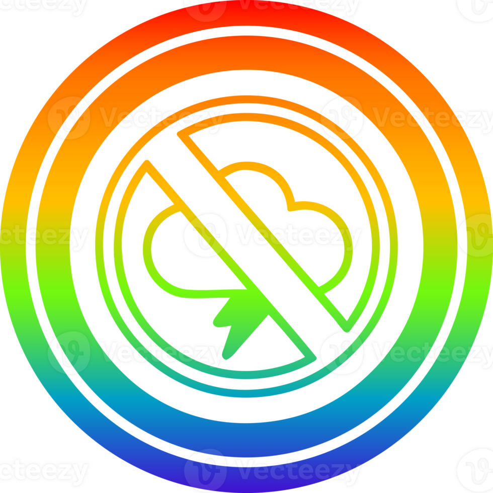 no storms circular icon with rainbow gradient finish png