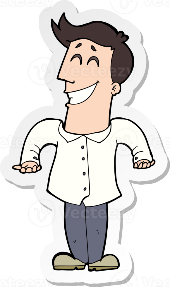 sticker of a cartoon businessman png