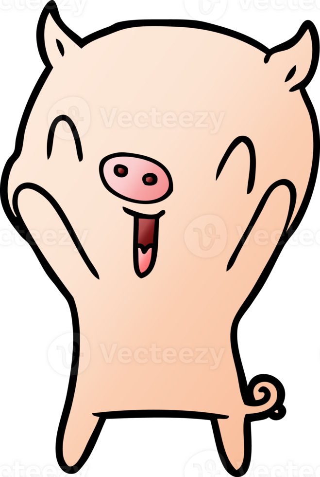 happy cartoon pig png