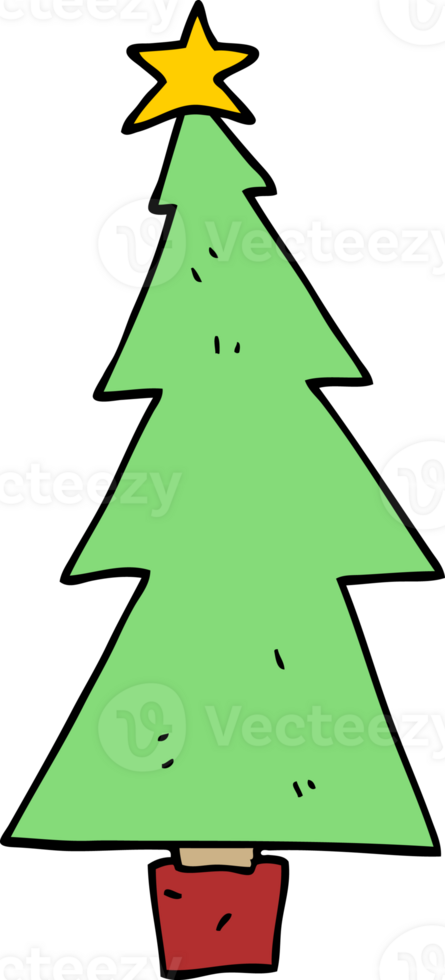 cartoon christmas tree png