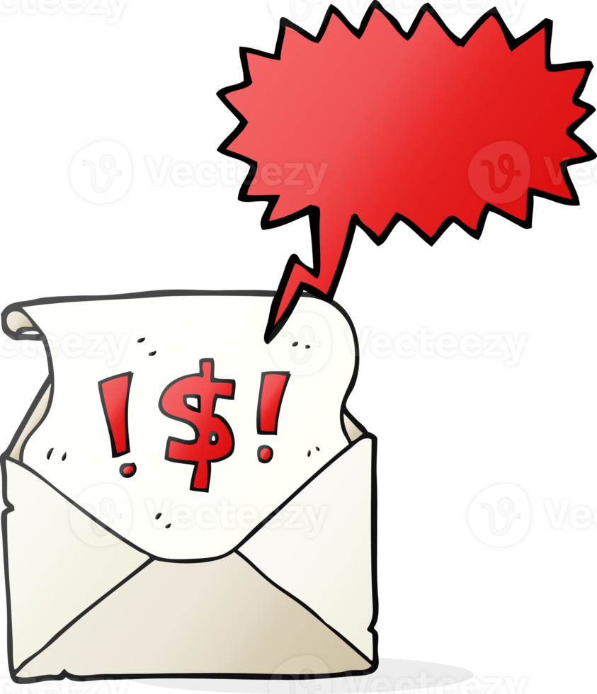 hand drawn speech bubble cartoon abusive letter png