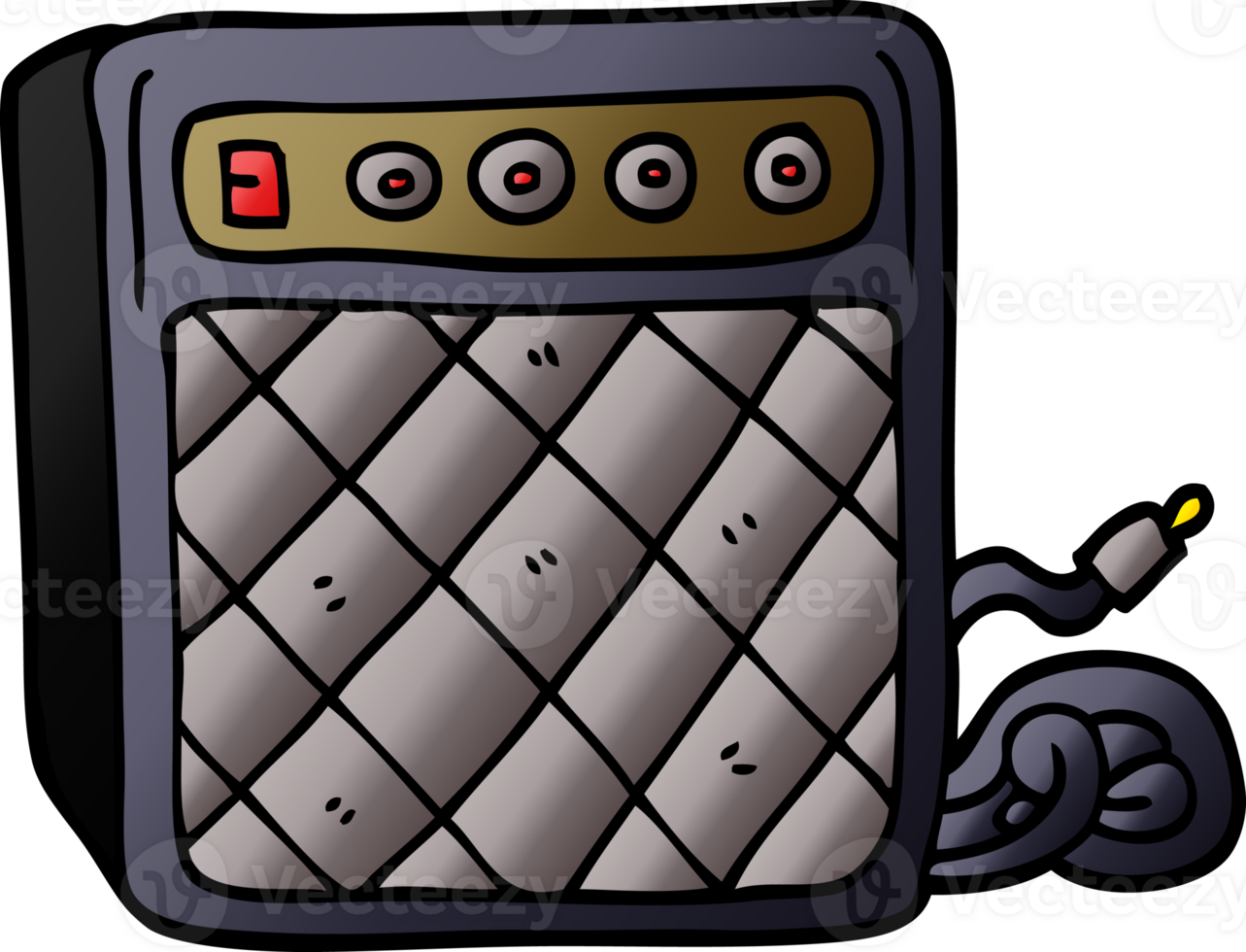 cartoon doodle retro speaker system png