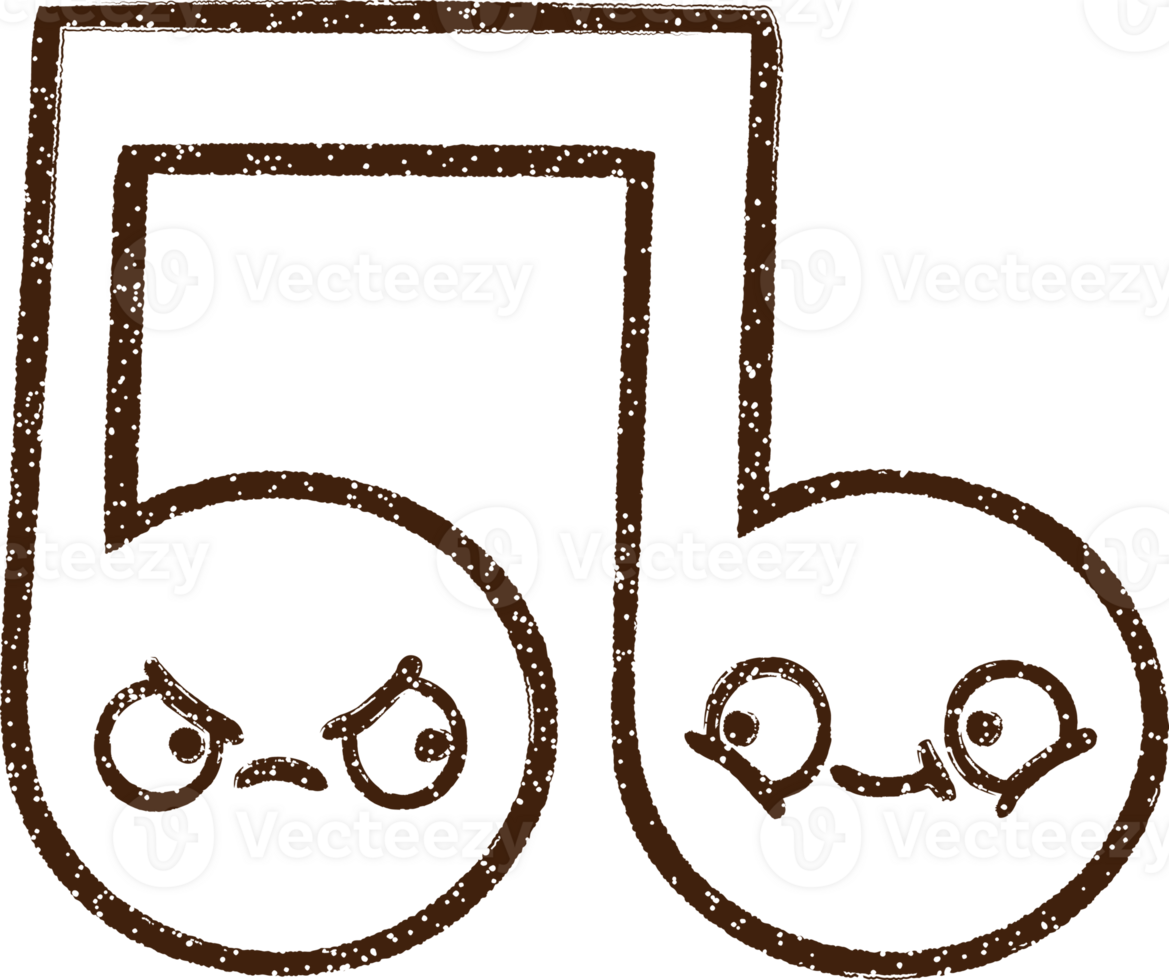 Music Note Charcoal Drawing png