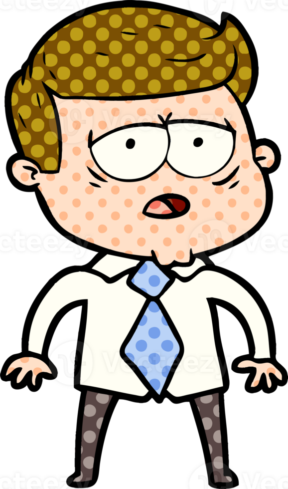 cartoon tired man png