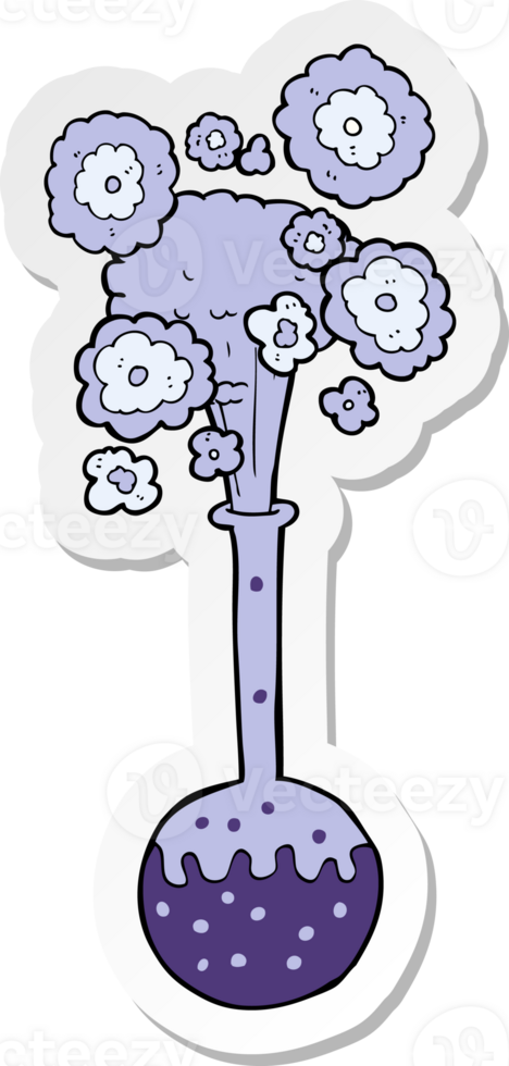 sticker of a cartoon science experiment png
