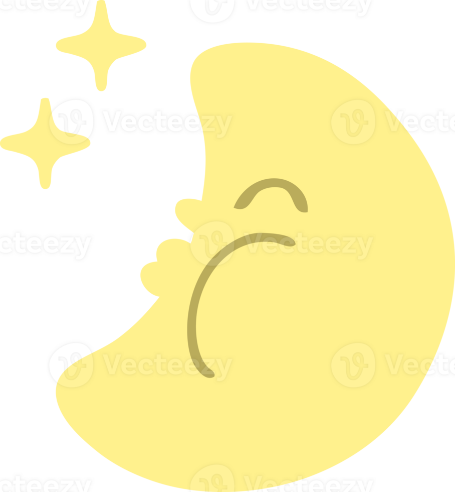 cartoon moon and stars png