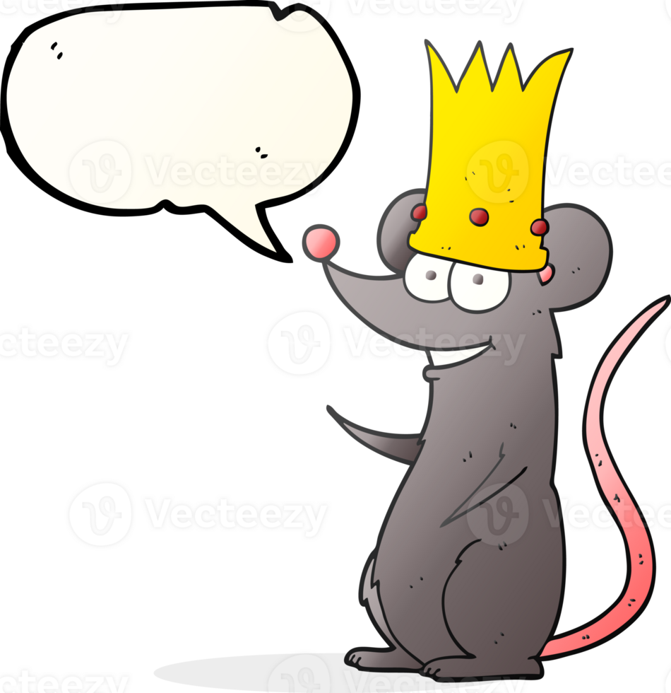 hand drawn speech bubble cartoon rat king png