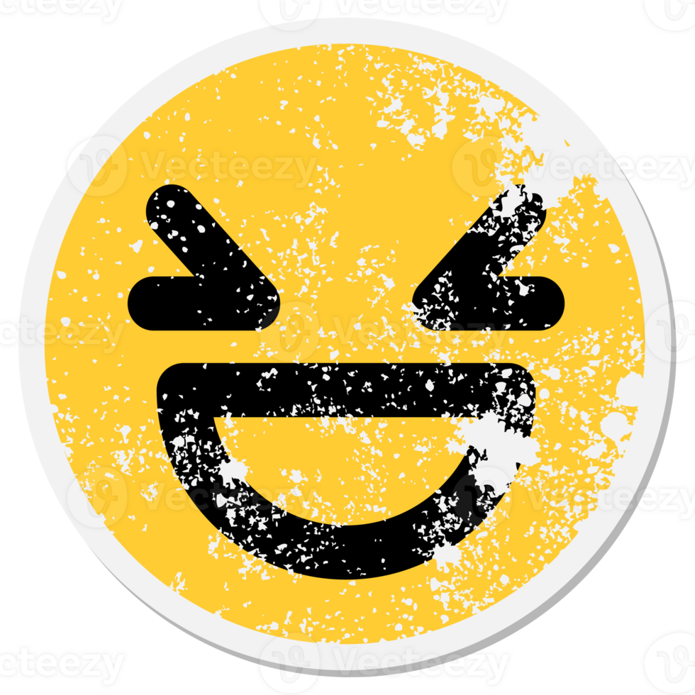 laughing mean face circle png