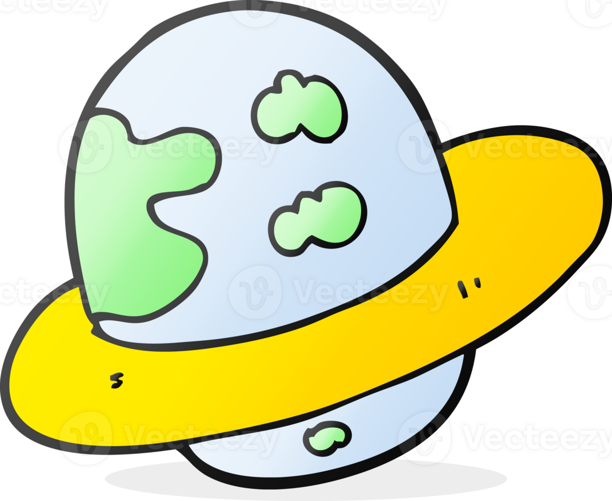 hand drawn cartoon planet png
