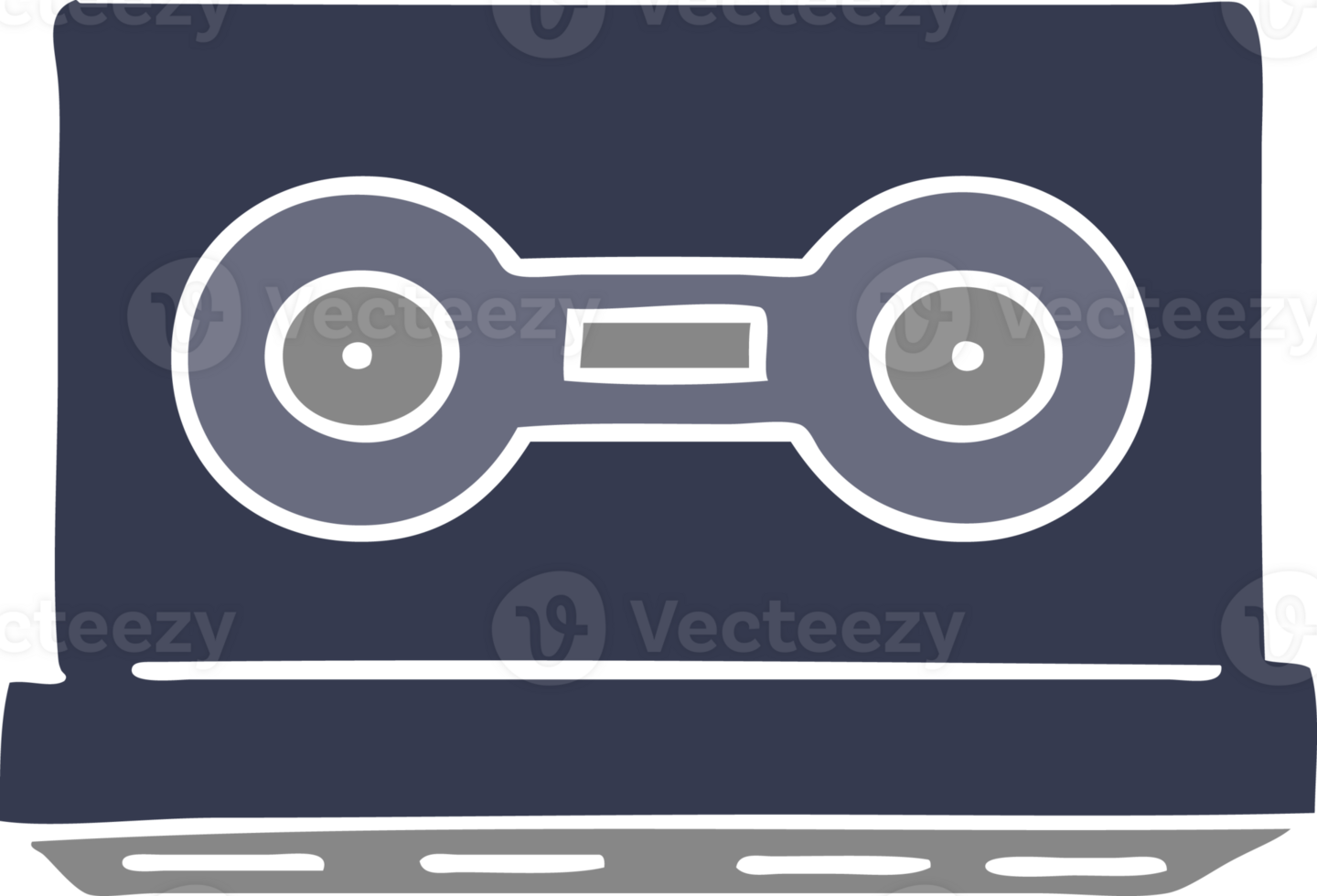 hand drawn cartoon doodle of a retro cassette tape png
