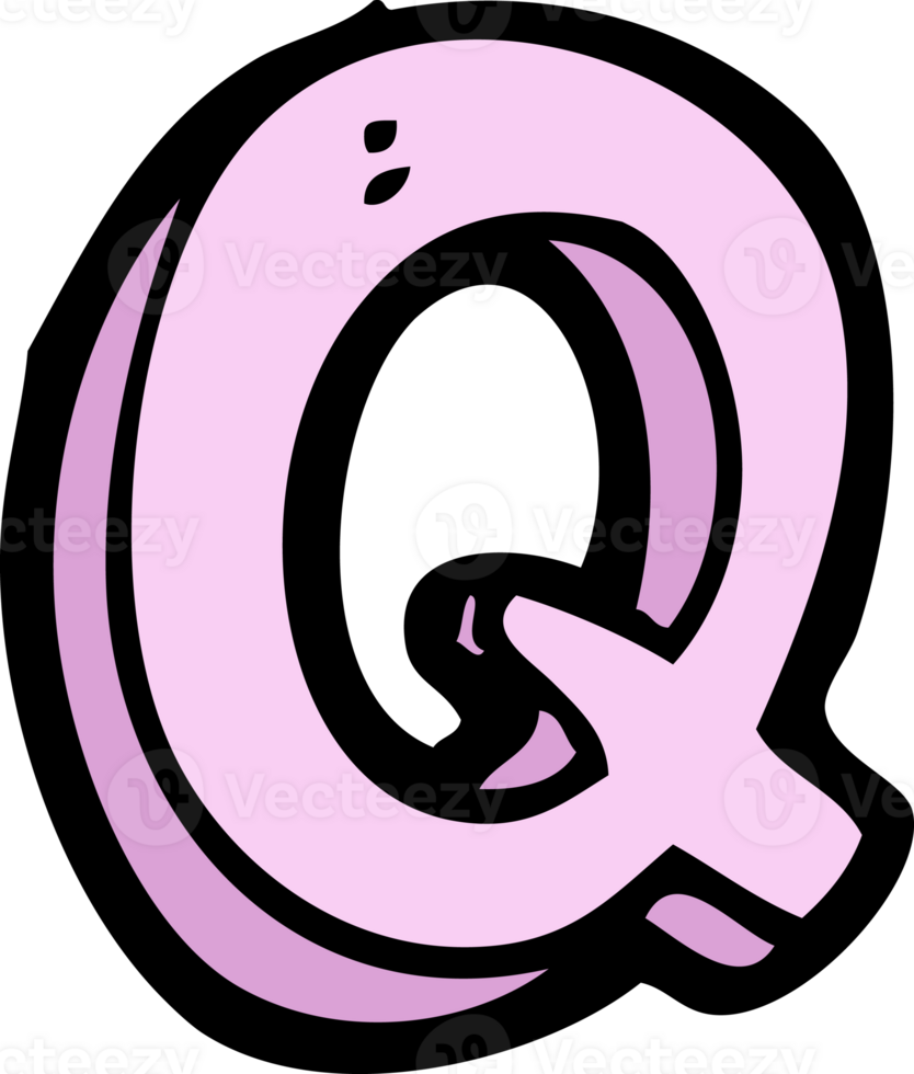 cartoon letter Q png