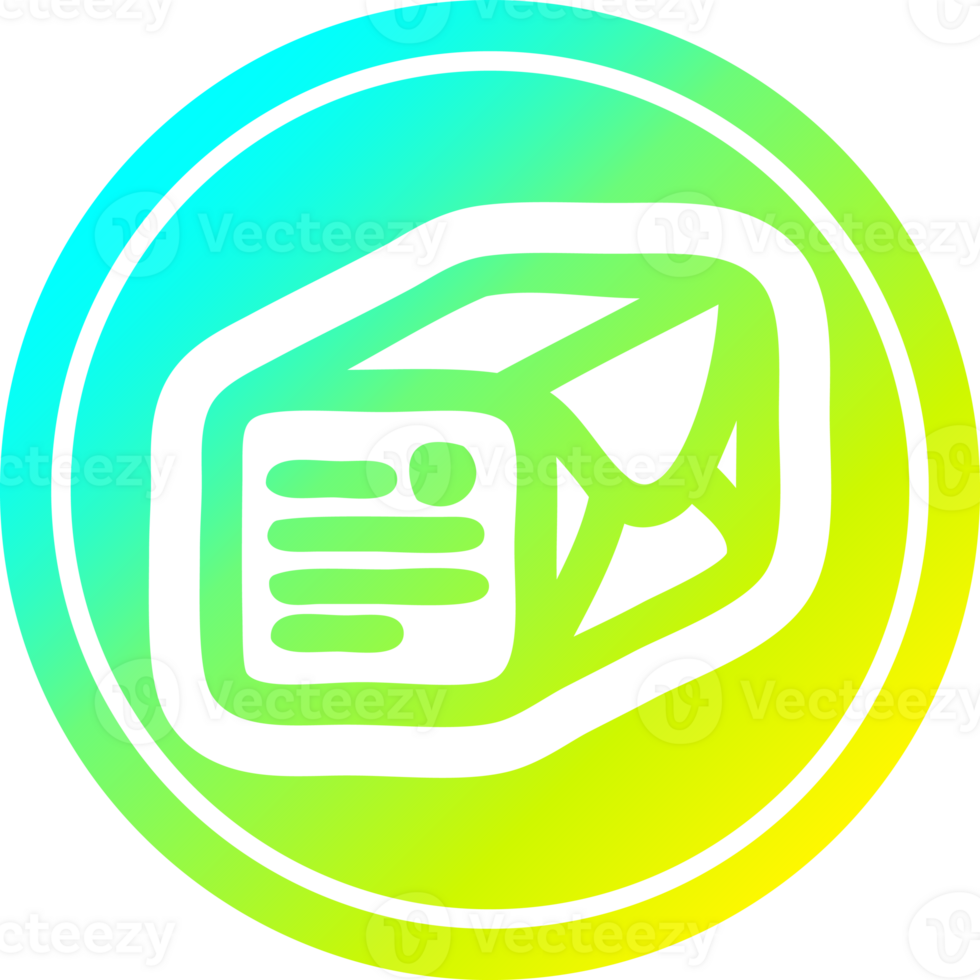 wrapped parcel circular icon with cool gradient finish png