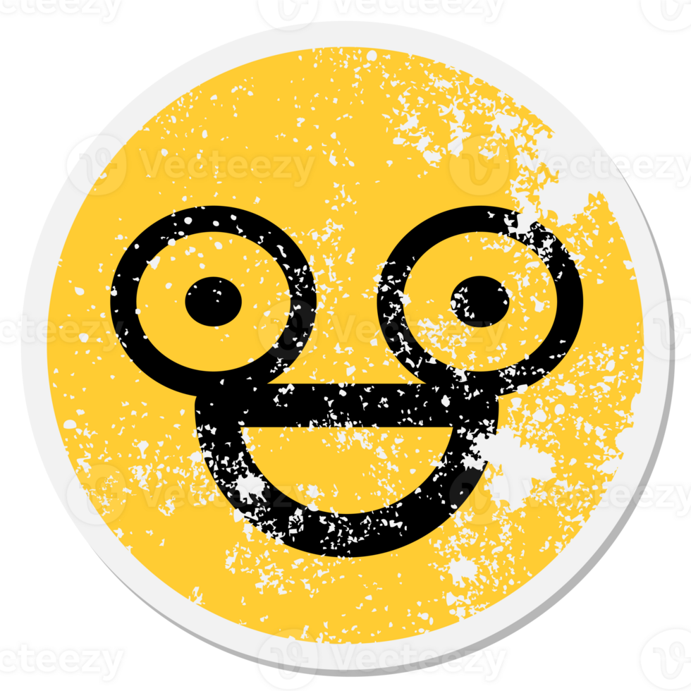 amazed face circular sticker png