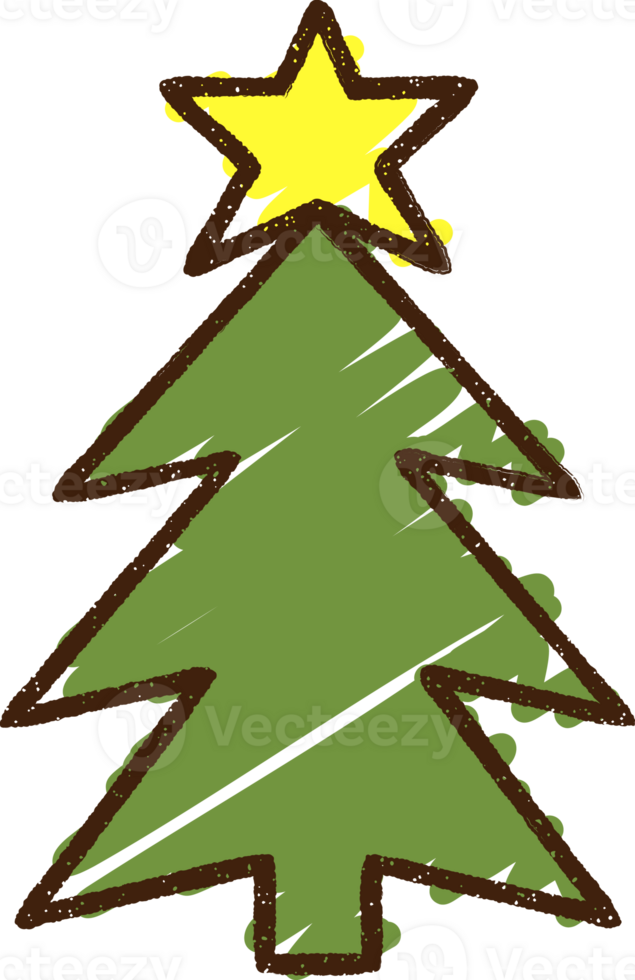 Christmas Tree Chalk Drawing png