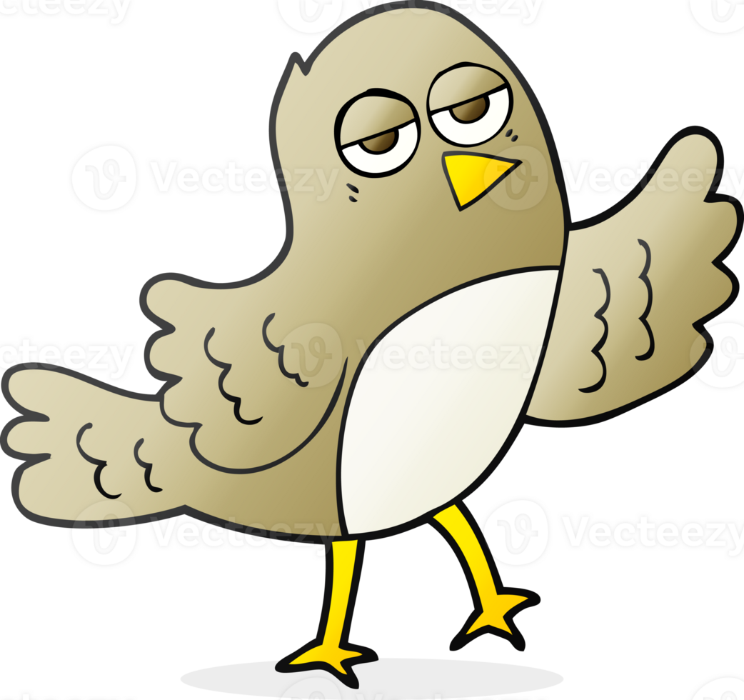 hand drawn cartoon bird png