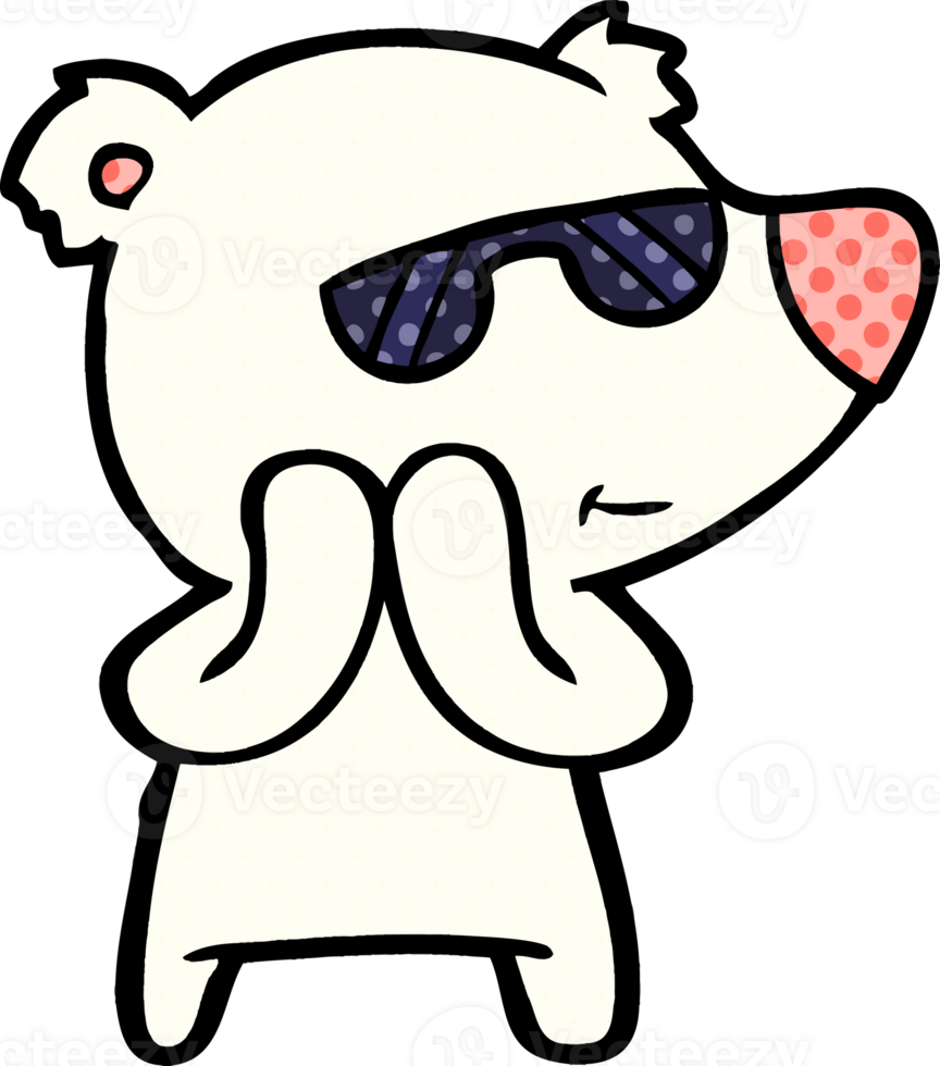 happy cartoon polar bear png