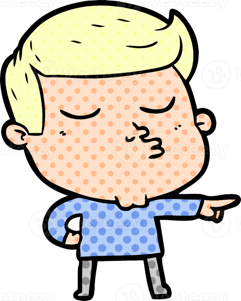 cartoon model guy pouting png