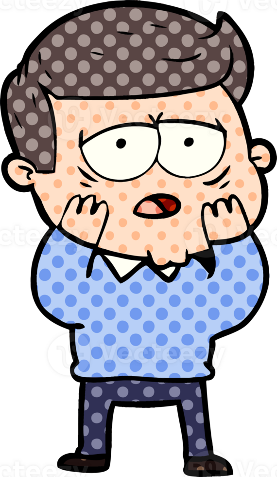 cartoon tired man png