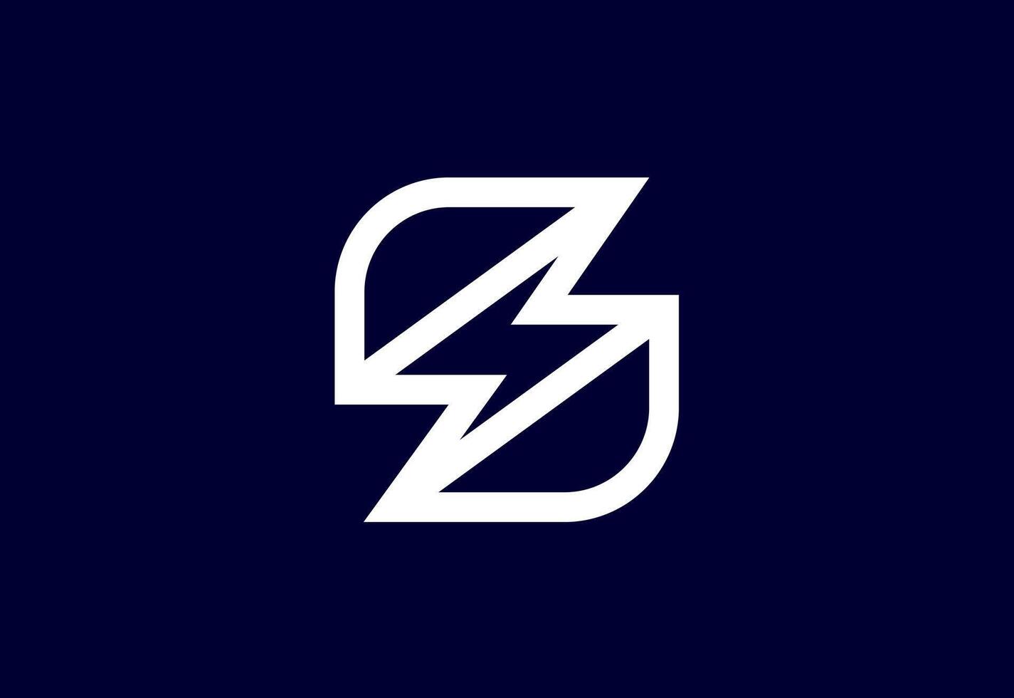 Letter S Logo With Lighting Thunder Bolt, Logo for Electricity, Power, Flash, Electric, Speed vector