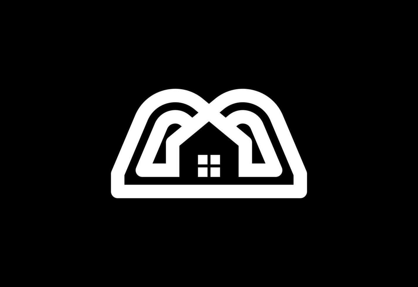 Letter M logo design for construction, home, real estate, building, property. vector