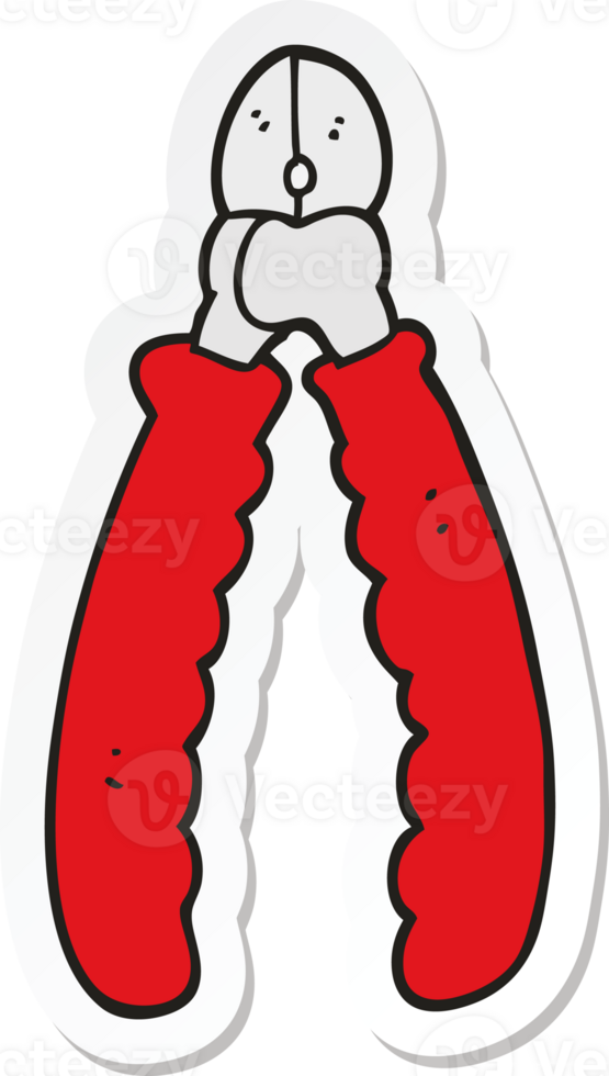 sticker of a cartoon pliers png