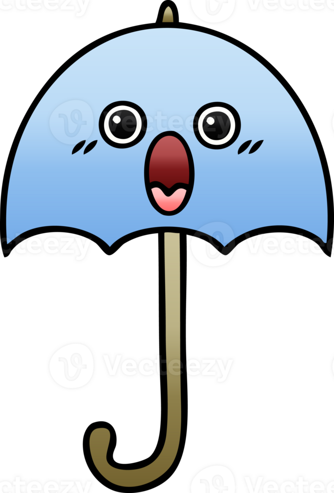 gradient shaded cartoon of a umbrella png