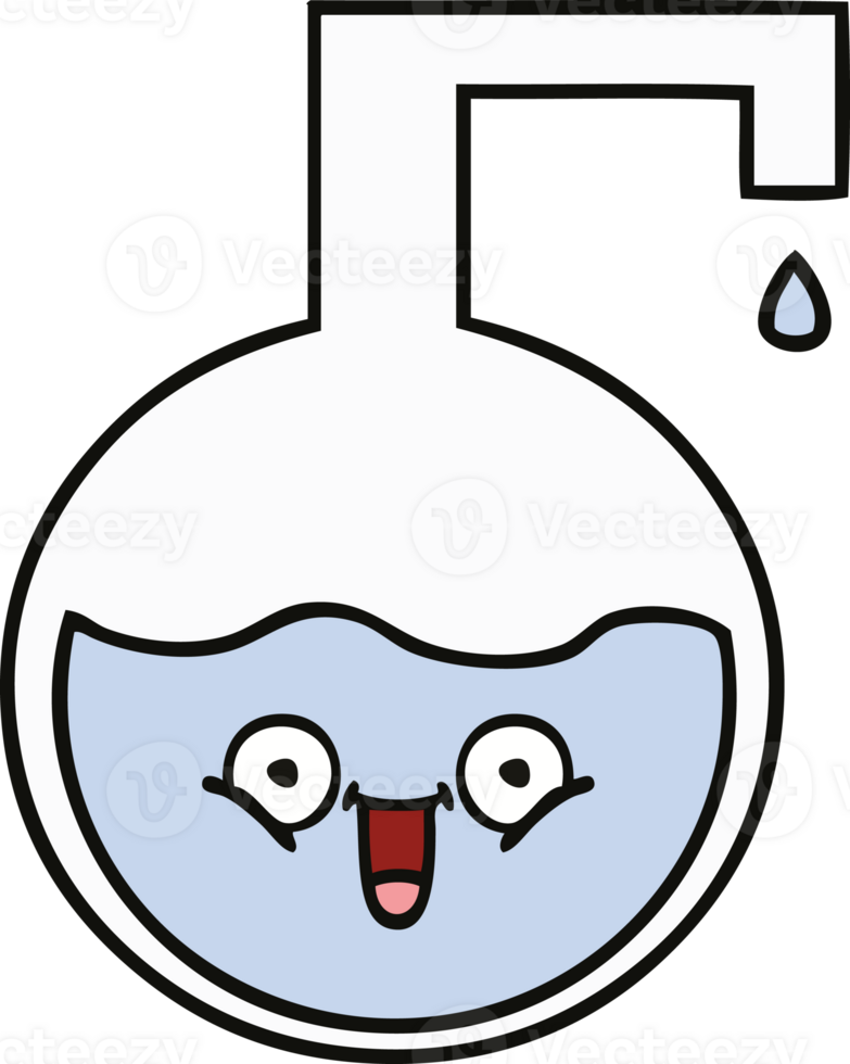 cute cartoon of a science bottle png