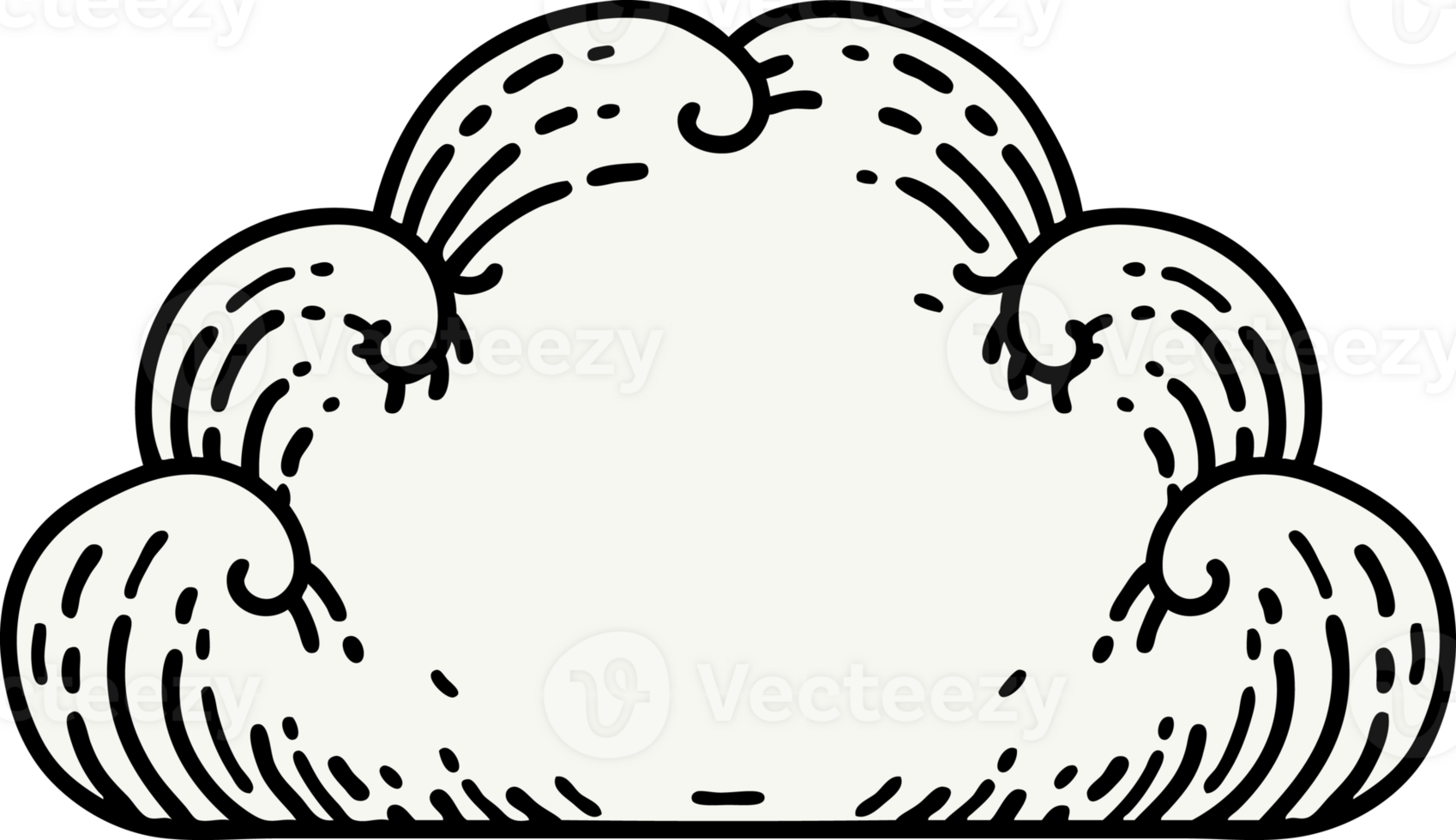 tattoo in traditional style of a cloud png