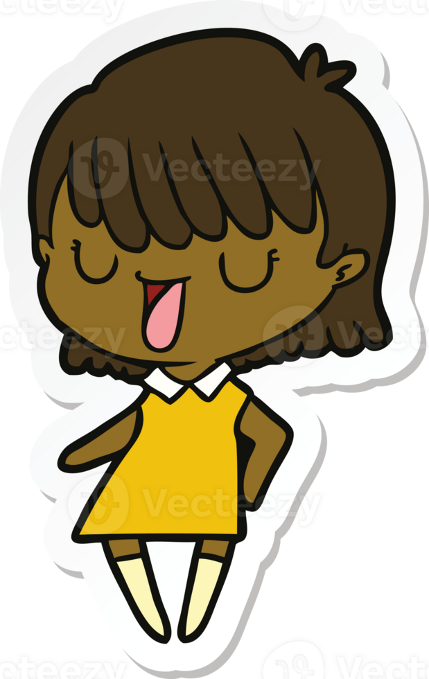 sticker of a cartoon woman png