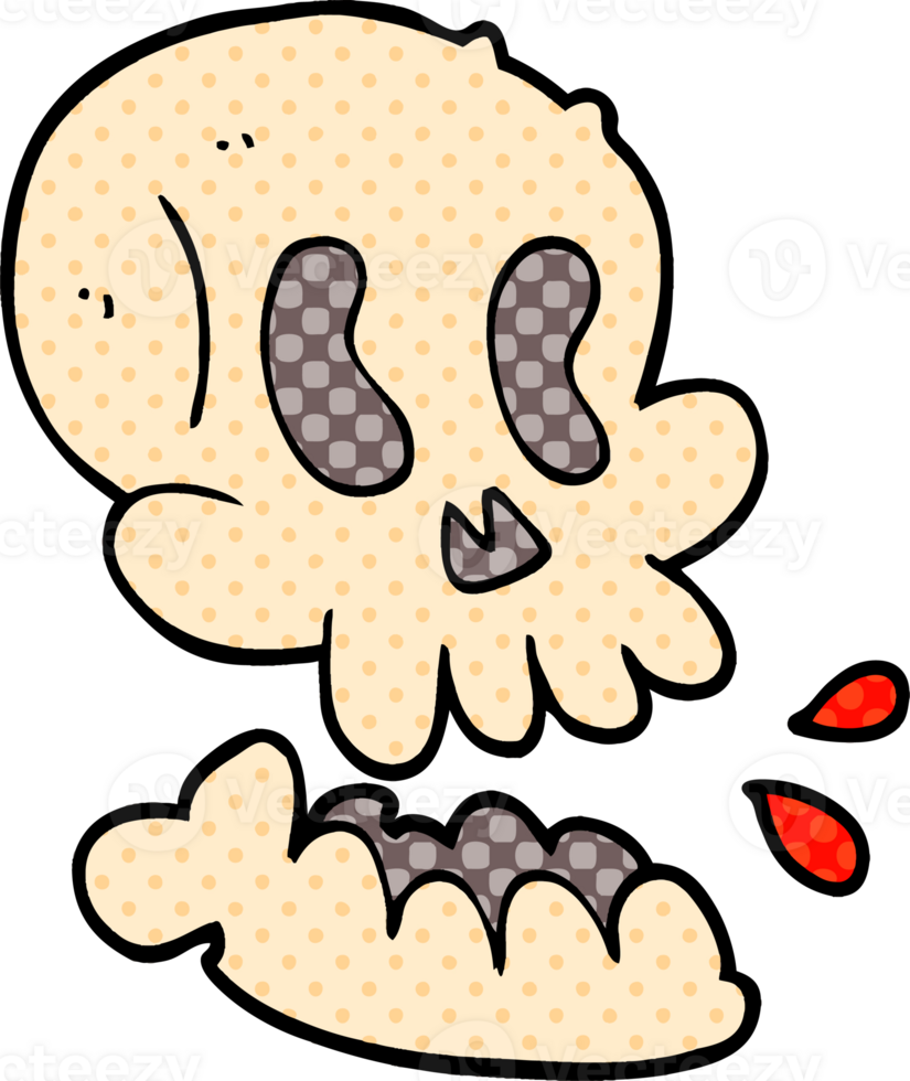 cartoon doodle skull png