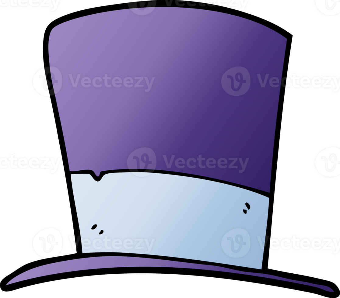 cartoon doodle top hat png
