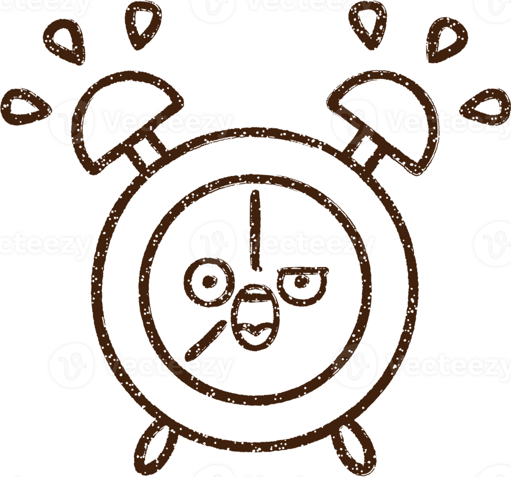Alarm Clock Charcoal Drawing png