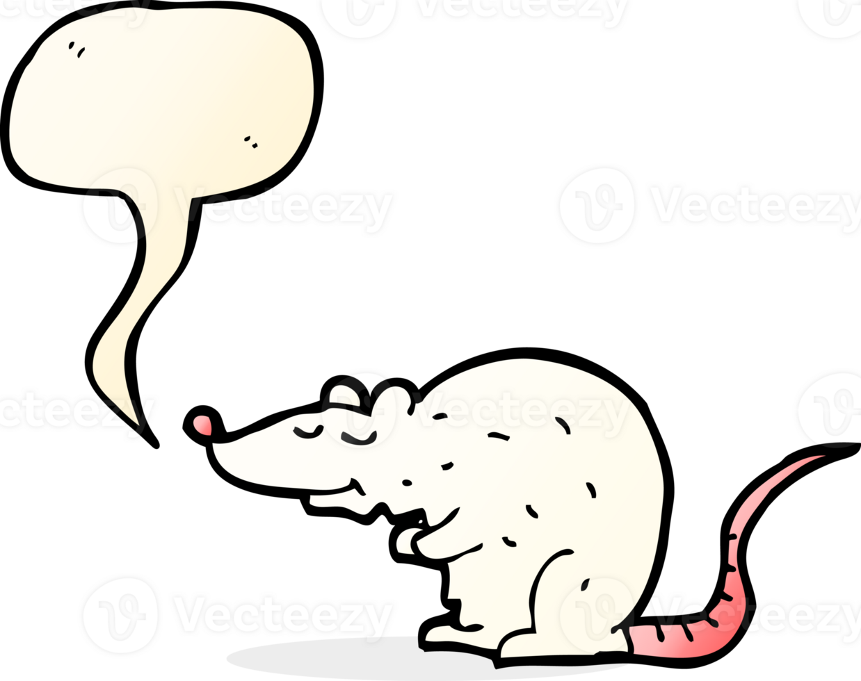 cartoon rat with speech bubble png