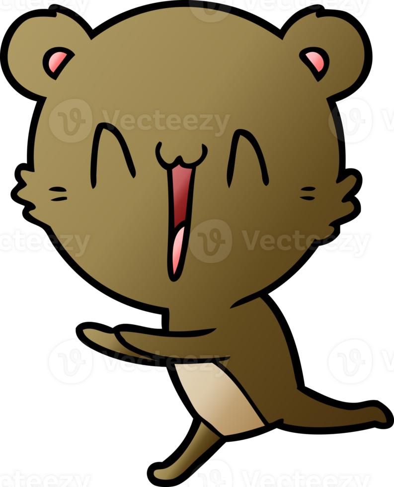 dibujos animados de oso corriendo png